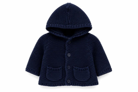 Gap Boys Blue  100% Cotton Cardigan Jumper Size 3-6 Months  Button