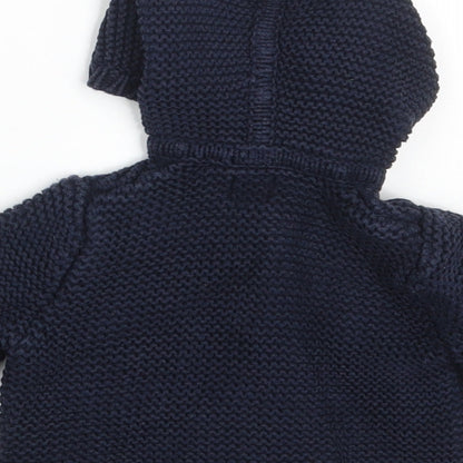 Gap Boys Blue  100% Cotton Cardigan Jumper Size 3-6 Months  Button