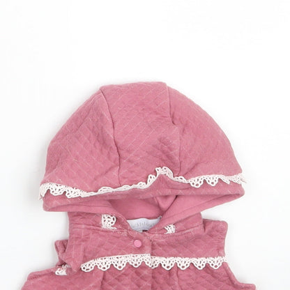 Catherine Malandrino Girls Pink  100% Cotton Cardigan Jumper Size 6-9 Months  Button