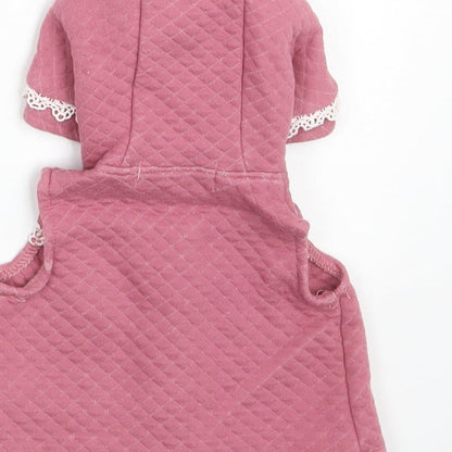 Catherine Malandrino Girls Pink  100% Cotton Cardigan Jumper Size 6-9 Months  Button