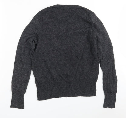 Gap Girls Grey Crew Neck  Cotton Pullover Jumper Size M   - 165 cm