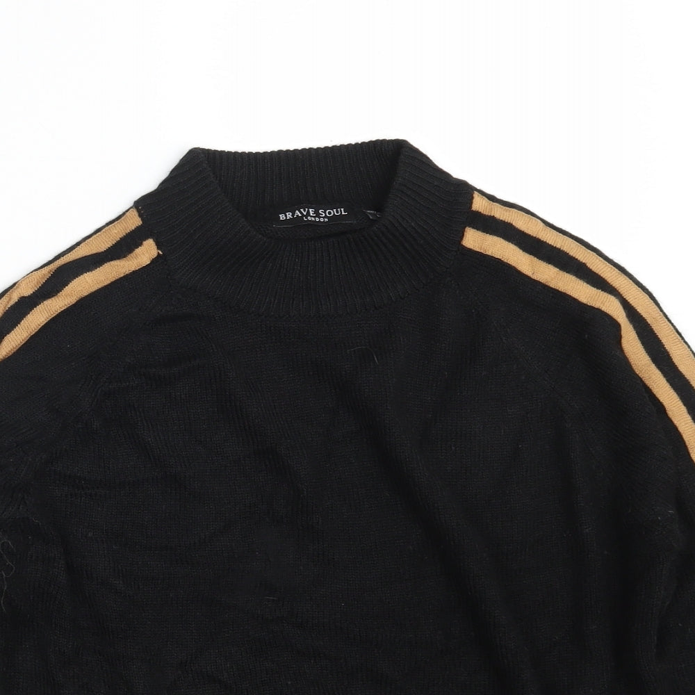 Womens UK Size S Brave Soul Black Pullover Jumper