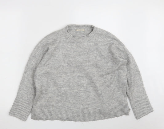 Womens UK Size S Pull&Bear Grey Pullover Jumper