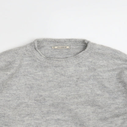 Womens UK Size S Pull&Bear Grey Pullover Jumper