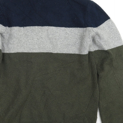 Easy Mens Multicoloured Crew Neck  Cotton Pullover Jumper Size S   - Colorblock
