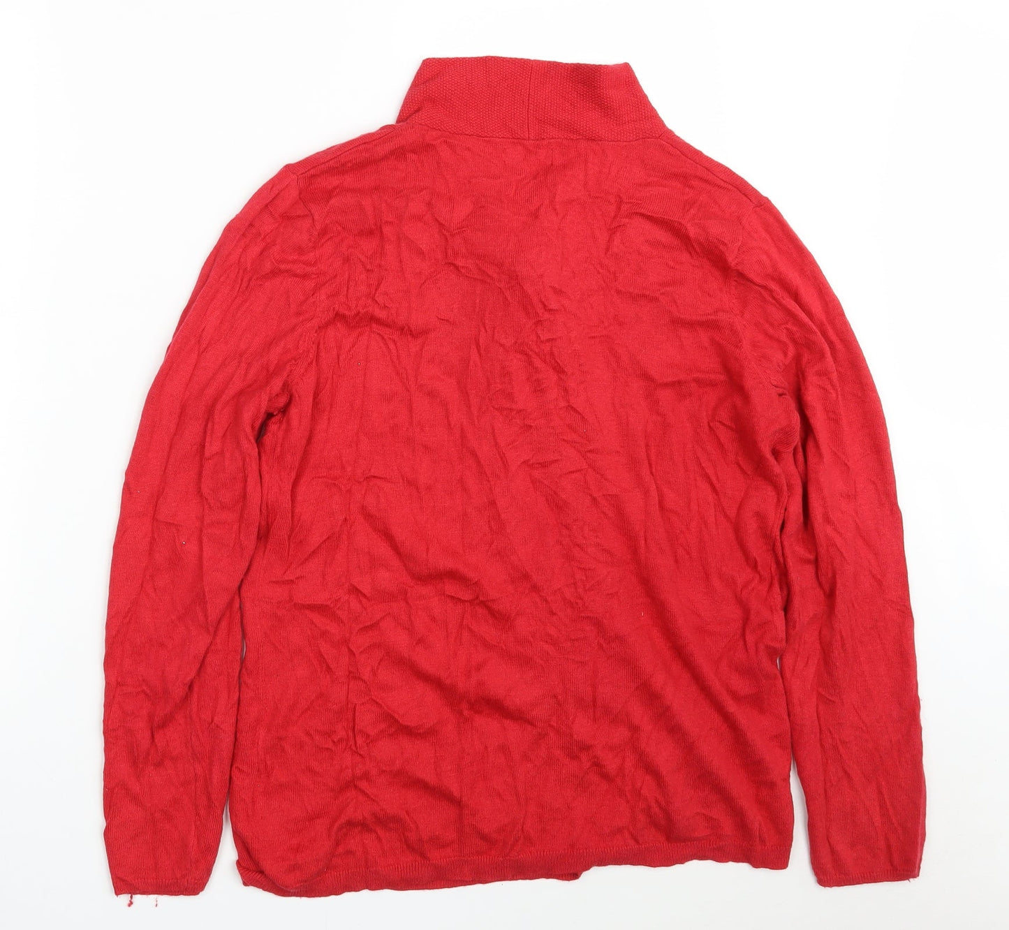 Damart Womens Red Collared  Viscose  Jumper Size 18   - Size 18-20