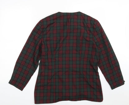 Rebecca Sheldon Womens Multicoloured Check  Jacket Blazer Size 10  Button