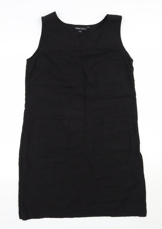 Capsule Womens Black  Viscose Shift  Size 12  Round Neck Pullover