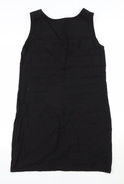 Capsule Womens Black  Viscose Shift  Size 12  Round Neck Pullover