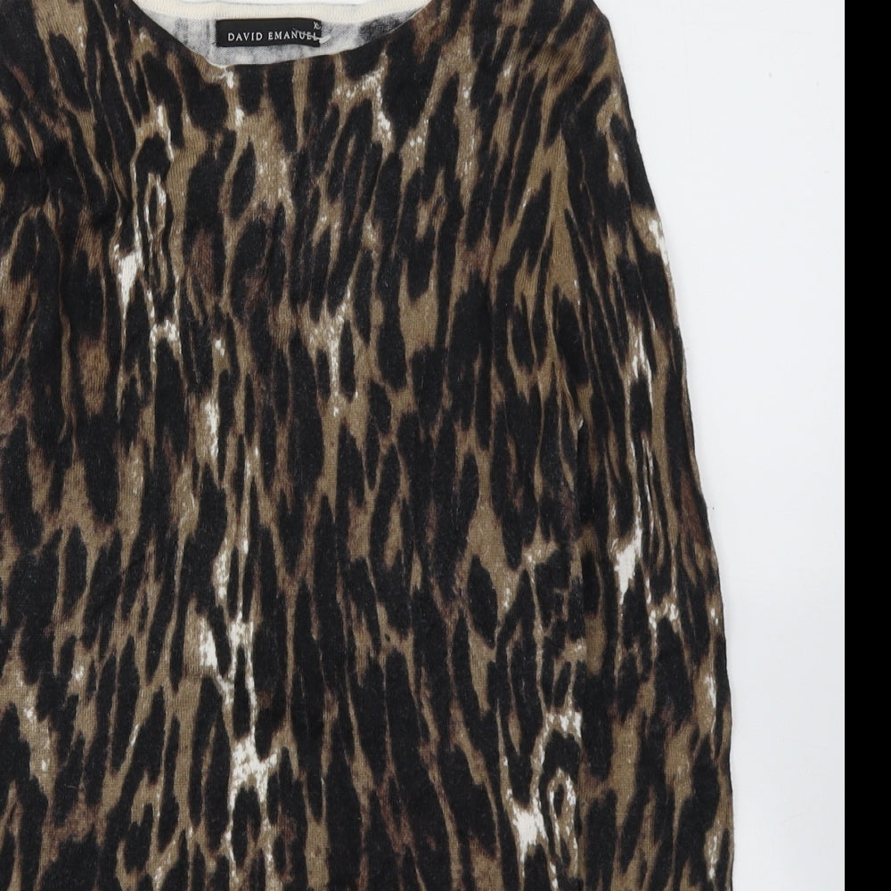 Womens UK Size XS DAVID EMANUEL Black Basic Blouse