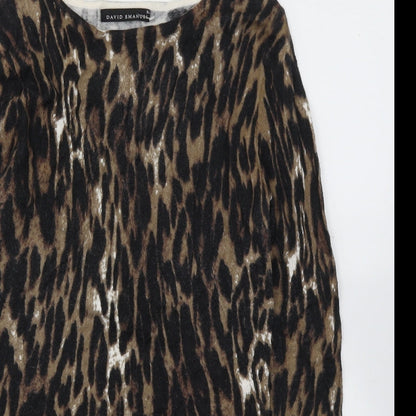 Womens UK Size XS DAVID EMANUEL Black Basic Blouse