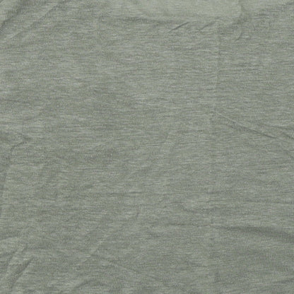 Womens UK Size M Mango Green Basic T-Shirt