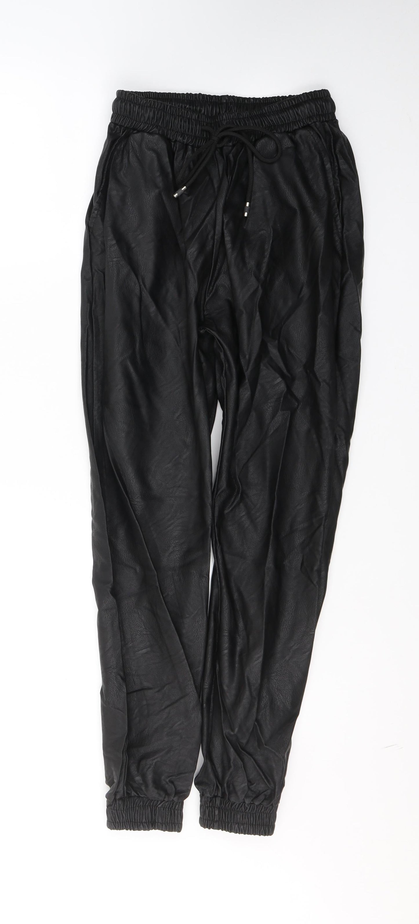 Womens UK Size S Made in Italy Regular Fit  Black Trousers