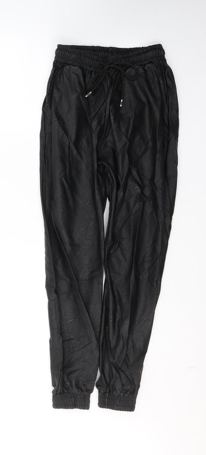 Womens UK Size S Made in Italy Regular Fit  Black Trousers