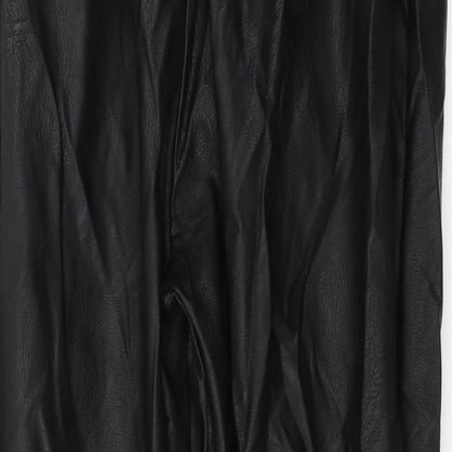 Womens UK Size S Made in Italy Regular Fit  Black Trousers
