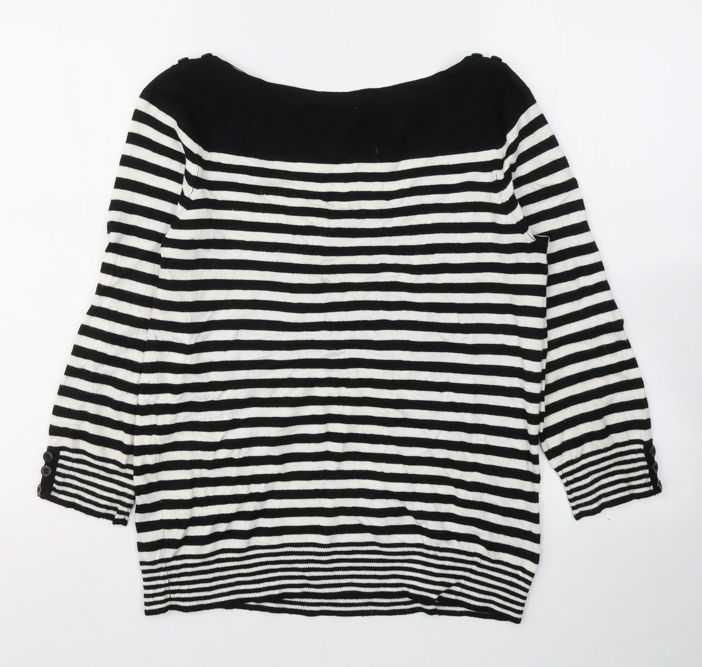 Womens UK Size 12 BHS Black Basic Blouse