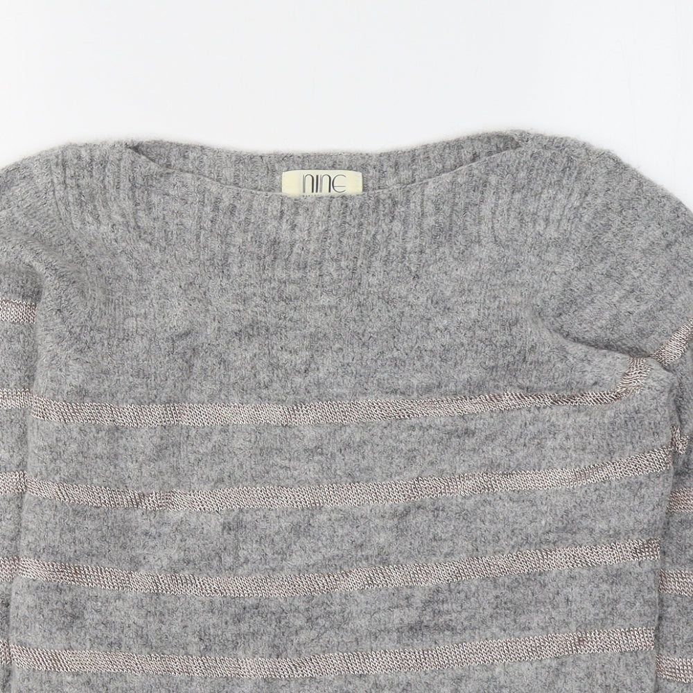 Womens UK Size 8 NINE Grey Pullover Jumper