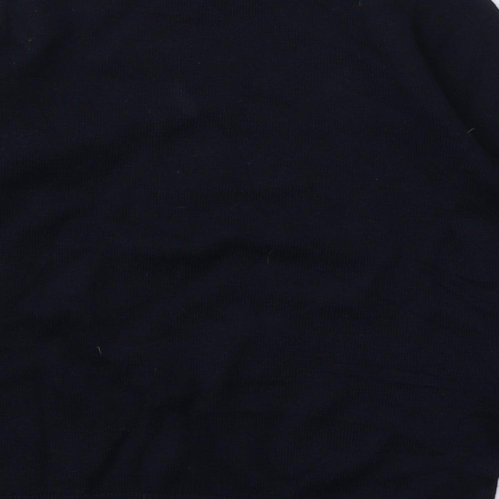 Desert Lily Girls Blue  Acrylic Basic Casual Size 9 Years Round Neck Pullover