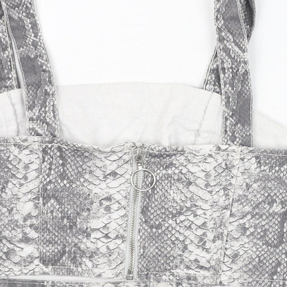 Womens UK Size 12 New Look Grey Cropped Tank