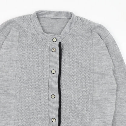 Womens UK Size 10 Preworn Grey Cardigan Jumper