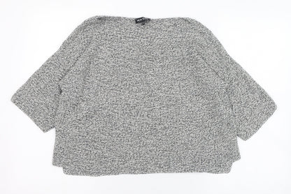 Womens UK Size 14 Marble Grey Pullover Jumper