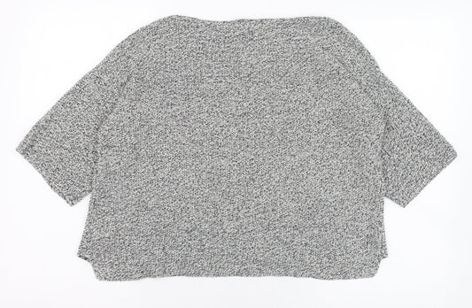 Womens UK Size 14 Marble Grey Pullover Jumper