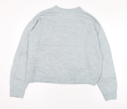 Womens UK Size 4 H&M Blue Pullover Jumper
