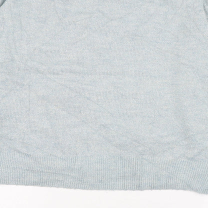Womens UK Size 4 H&M Blue Pullover Jumper
