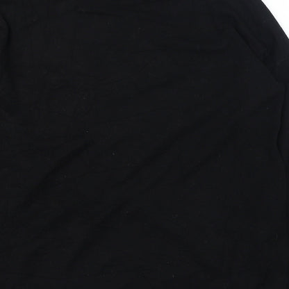 V.code Womens Black Round Neck  Viscose Pullover Jumper One Size