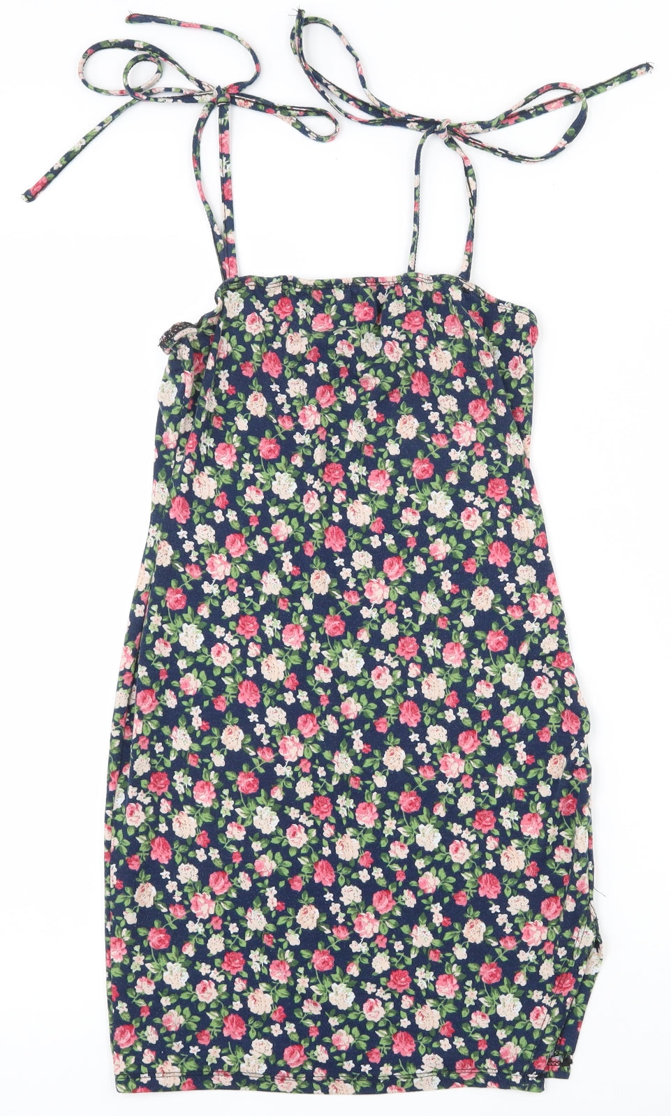 SheIn Womens Multicoloured Floral Polyester Camisole Tank Size XS Square Neck - Tie Straps