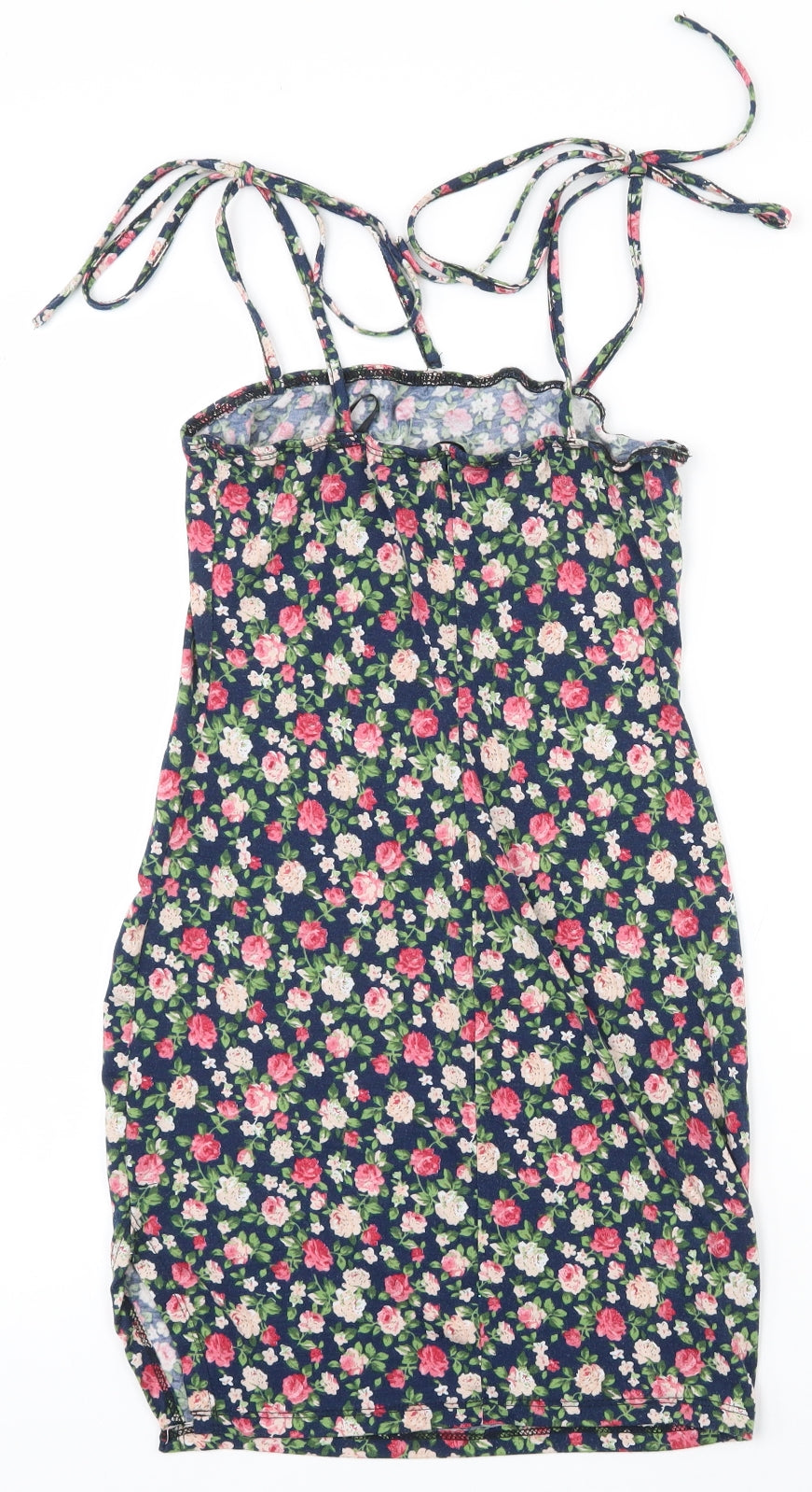 SheIn Womens Multicoloured Floral Polyester Camisole Tank Size XS Square Neck - Tie Straps