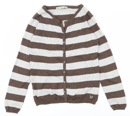 Womens UK Size 12 Crew Clothing Brown Cardigan Jumper