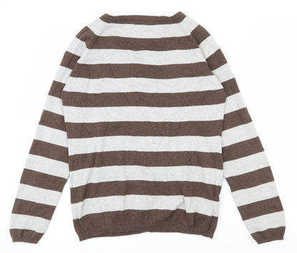 Womens UK Size 12 Crew Clothing Brown Cardigan Jumper