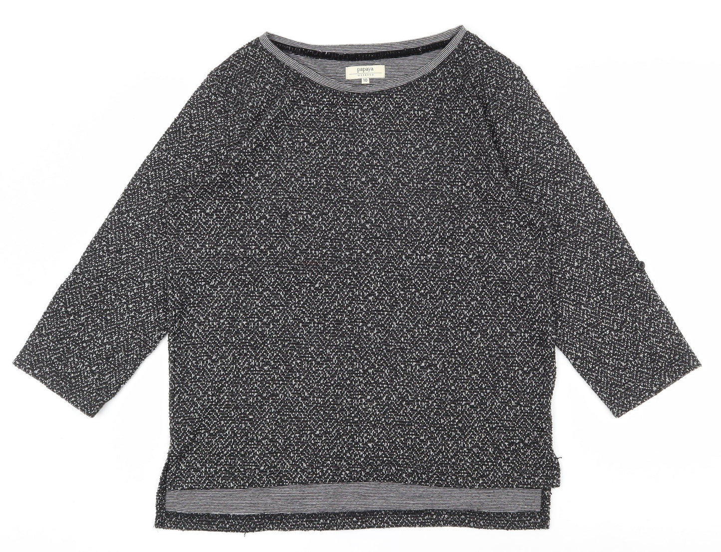 Womens UK Size 10 Papaya Grey Pullover Jumper