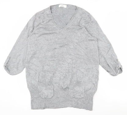 Womens UK Size 14 Marks and Spencer Grey Pullover Jumper