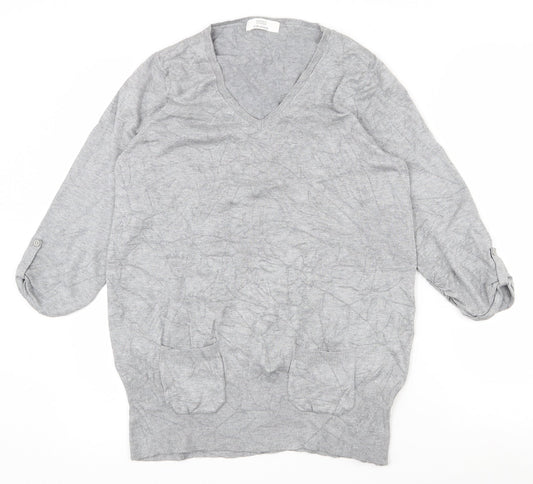 Womens UK Size 14 Marks and Spencer Grey Pullover Jumper