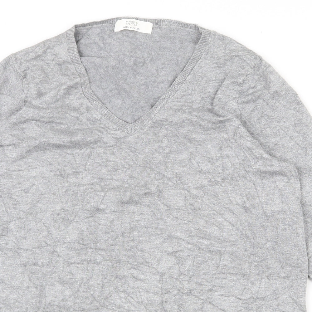Womens UK Size 14 Marks and Spencer Grey Pullover Jumper