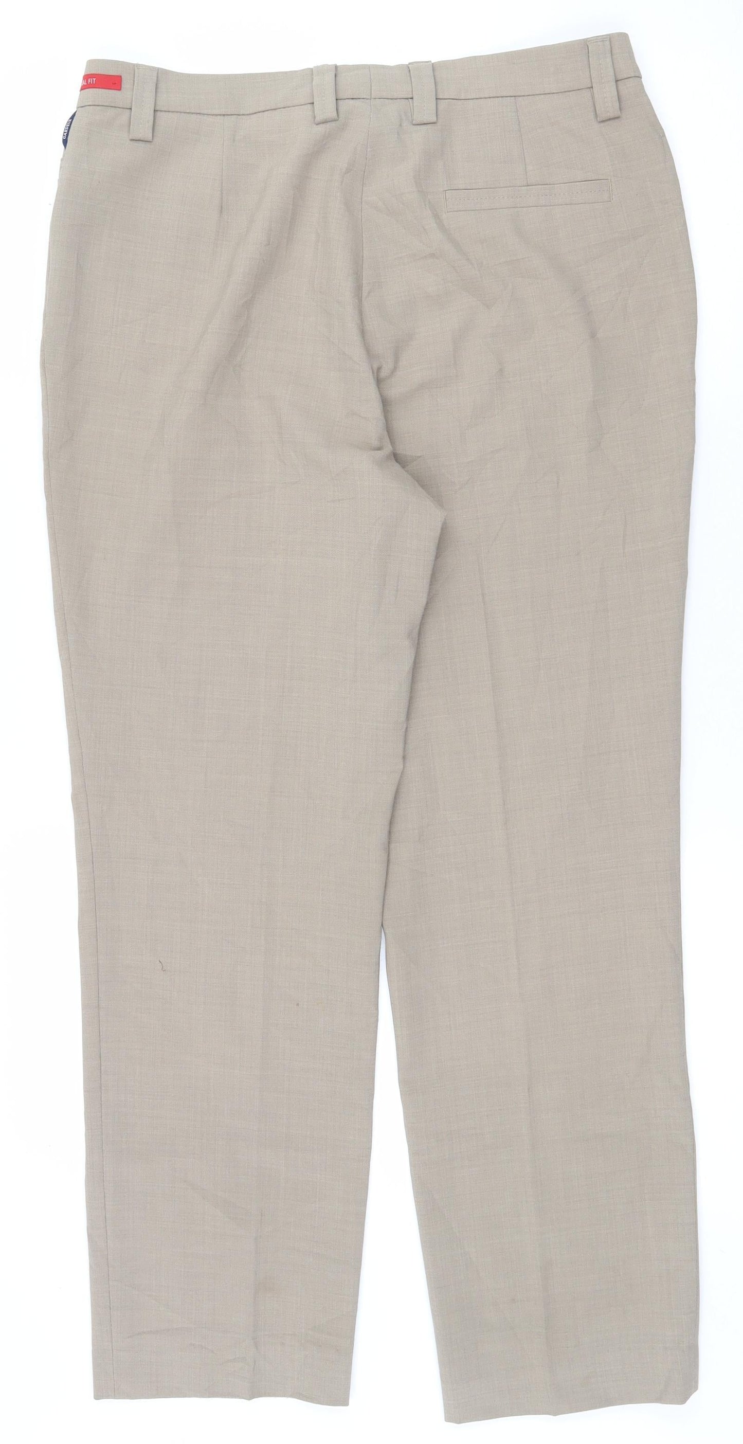 Atelier Gardeur Womens Beige  Polyester Trousers  Size 14 L27 in Regular Zip