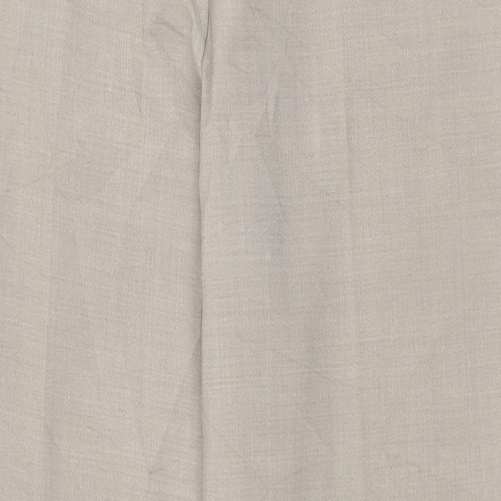 Atelier Gardeur Womens Beige  Polyester Trousers  Size 14 L27 in Regular Zip