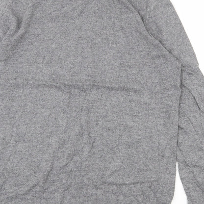 Topman Mens Grey Roll Neck  Polyester Pullover Jumper Size M