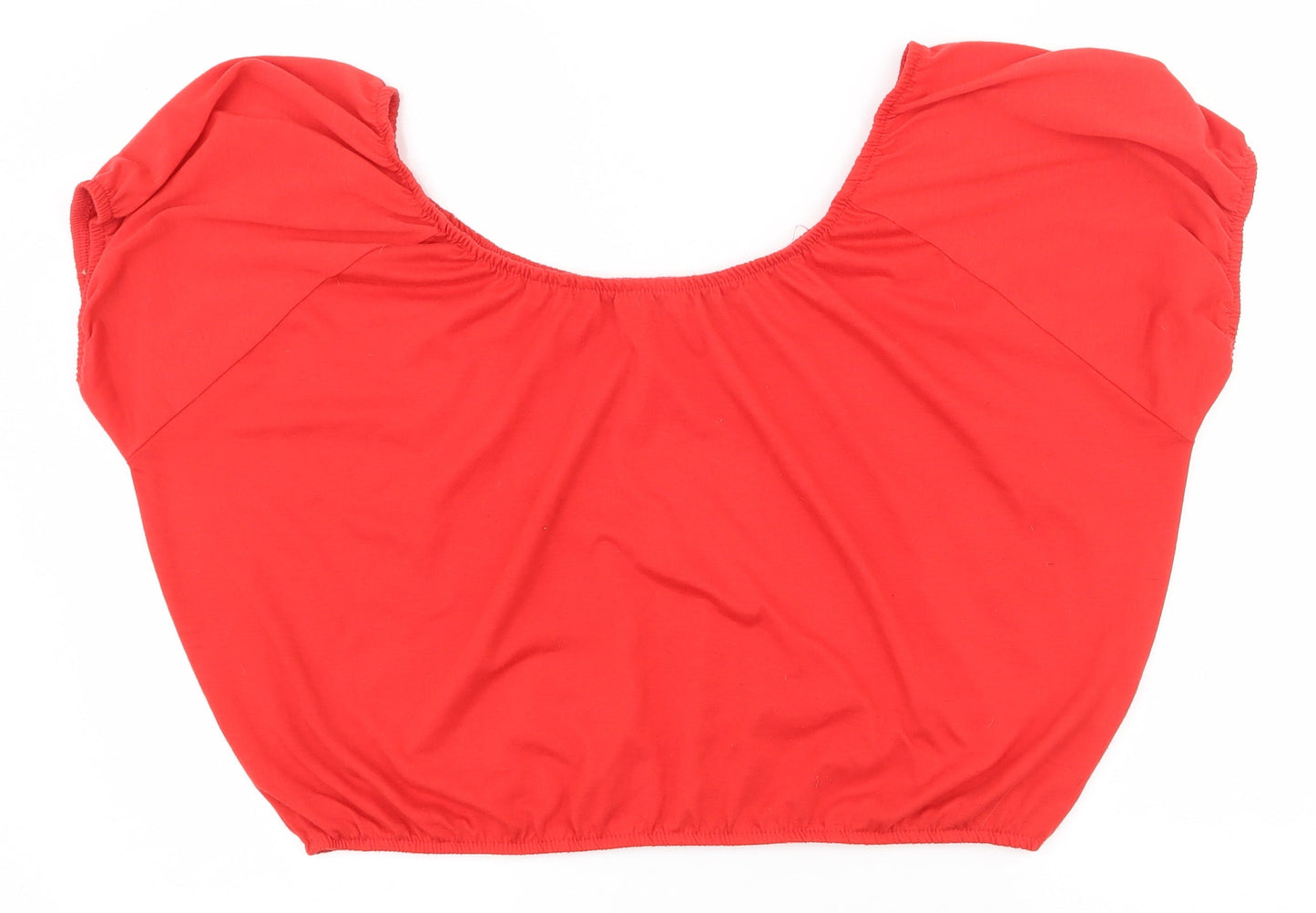 Atmosphere Womens Red  Polyester Basic Blouse Size 12 Off the Shoulder