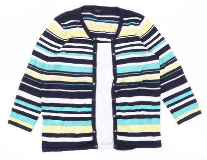 Womens UK Size 14 M&Co Multicoloured Pullover Jumper