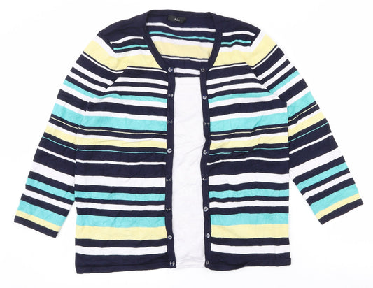 Womens UK Size 14 M&Co Multicoloured Pullover Jumper