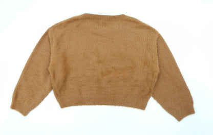 Womens UK Size L New Look Brown Pullover Jumper