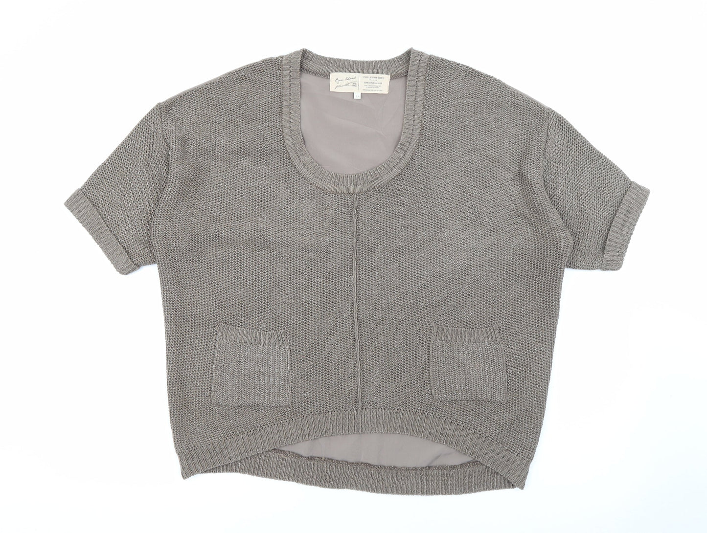 Womens UK Size 12 River Island Brown Pullover Jumper