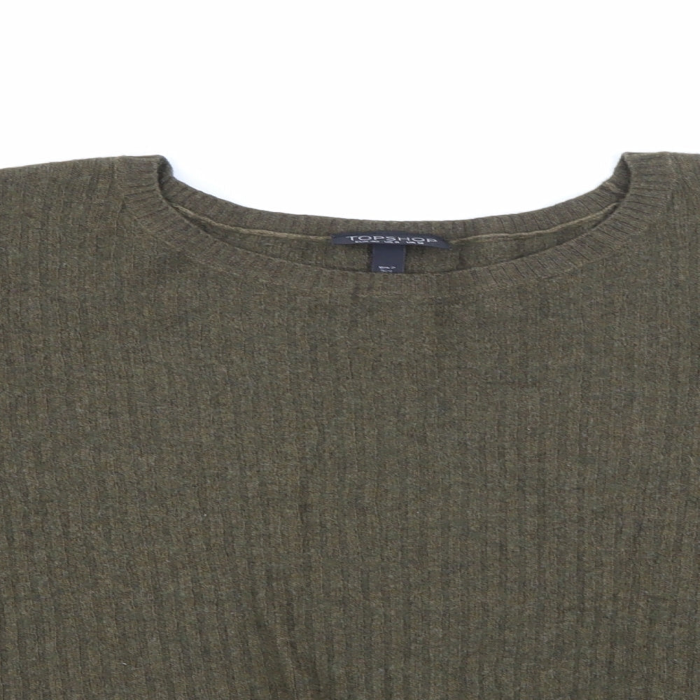 Womens UK Size 12 Topshop Green Pullover Jumper