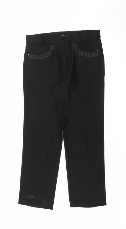 Claudia.c Womens Black  Cotton Jegging Jeans Size 10 L24 in Regular Button