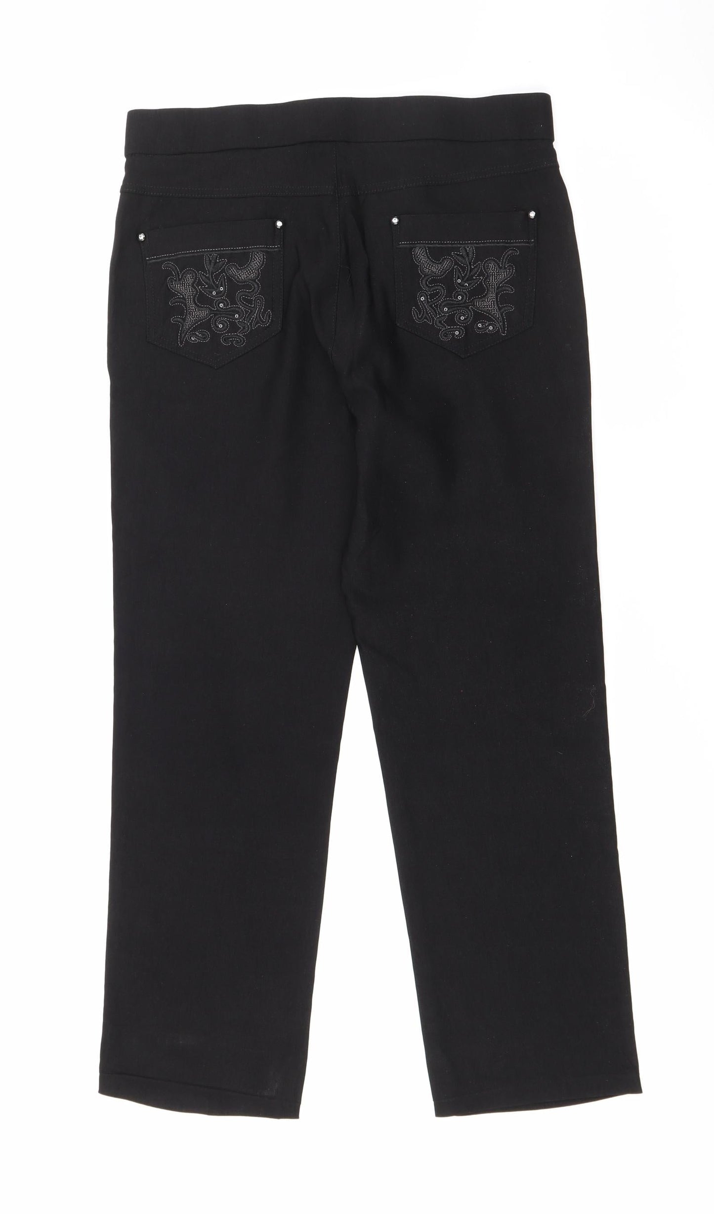 Claudia.c Womens Black  Cotton Jegging Jeans Size 10 L24 in Regular Button