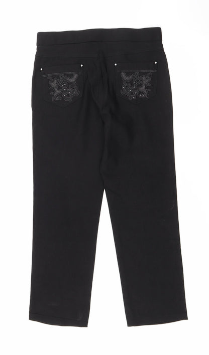 Claudia.c Womens Black  Cotton Jegging Jeans Size 10 L24 in Regular Button