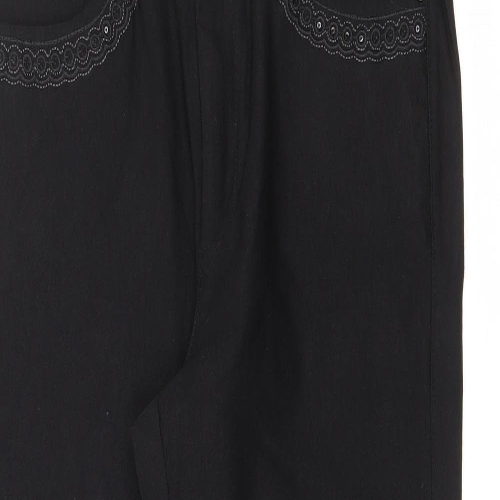 Claudia.c Womens Black  Cotton Jegging Jeans Size 10 L24 in Regular Button